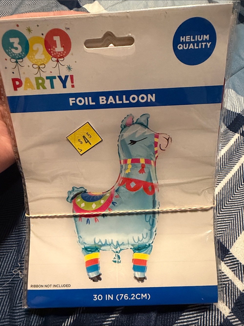 Blue Llama Foil Balloon - Home Party Supplies